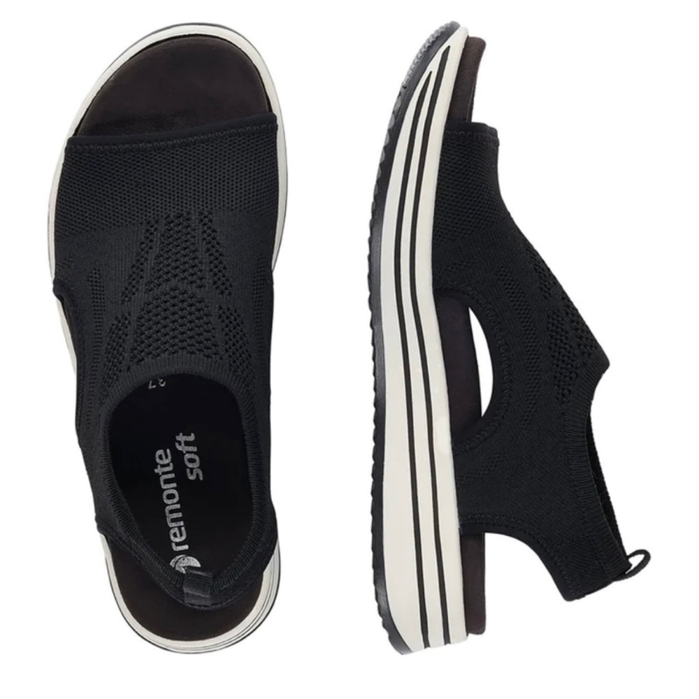 Black Remonte Soft Sandals